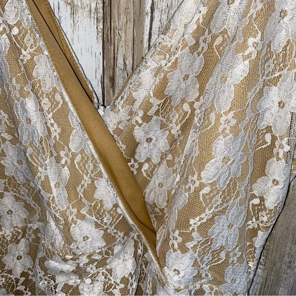Lulus Frilled To Be Here Lace Floral Ruched Dress - Picture 7 of 9